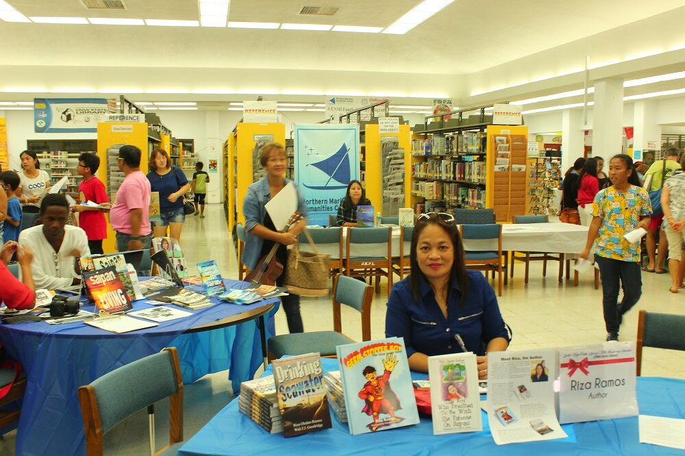 Dec 29, 2017: Author, Riza Ramos, with her independently-published books at the Joeten-Kiyu Public Library 26th Anniversary Author Meet &amp; Greet event! You should have been there!